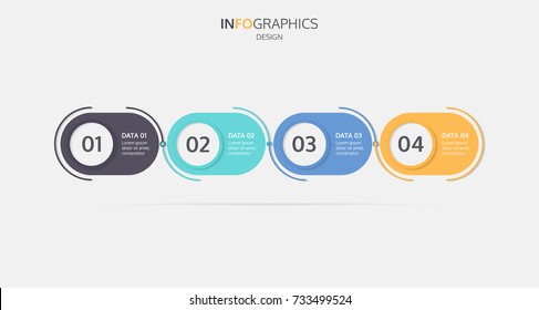 Timeline infographics design template.can be used for workflow layout, diagram, annual report, web design. Business concept with 4 steps or options.Vector illustration