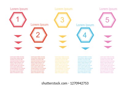 Timeline infographics design template. Can be used for workflow layout, diagram, annual report, web design. Business concept steps or processes on white background, Vector eps10
