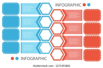 Timeline infographics design template. Can be used for workflow layout, diagram, annual report, web design. Business concept steps or processes on white background, Vector eps10