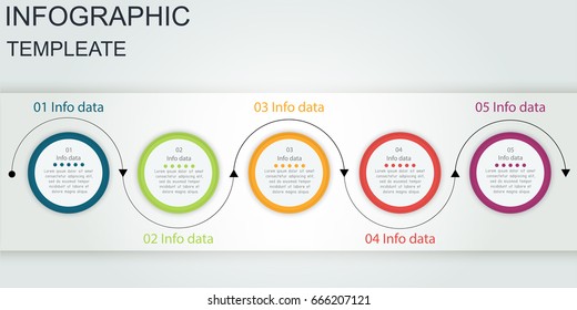 Timeline infographics design template with four elements, vector eps10 illustration