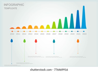 Timeline infographics design template with four elements, vector eps10 illustration