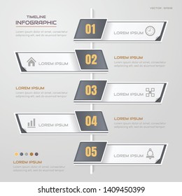 Timeline infographics design template with icons, process diagram, vector eps10 illustration