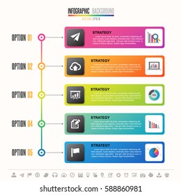 Timeline Infographics design template with icons set , Vector eps10 
