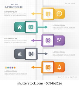 Timeline infographics design template with icons, process diagram, Vector eps10 illustration