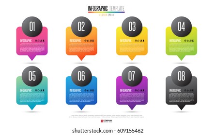 Timeline Infographics design template with icons set , Vector eps10 