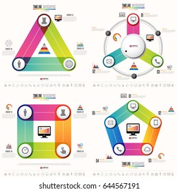 Timeline Infographics design template with icons set , Vector eps10 