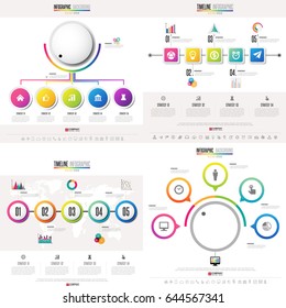 Timeline Infographics design template with icons set , Vector eps10 