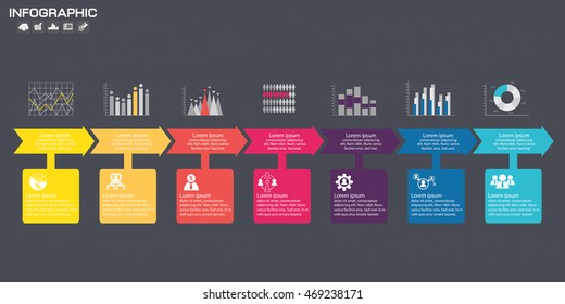 Timeline infographics design template with options, process diagram, vector eps10 illustration