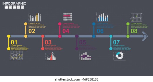Timeline infographics design template with options, process diagram, vector eps10 illustration