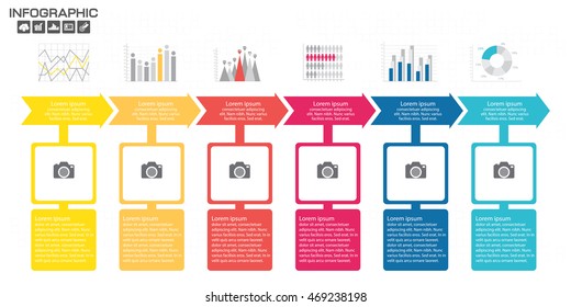 Timeline Infographics Design Template With Options, Process Diagram, Vector Eps10 Illustration