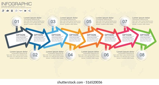 Timeline infographics design template with options, process diagram, vector eps10 illustration