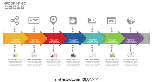 Timeline infographics design template with options, process diagram, vector eps10 illustration
