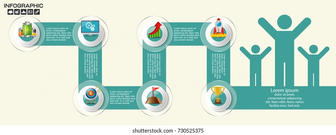 Timeline infographics design template with options, process diagram, vector eps10 illustration