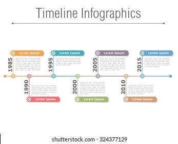 Plantilla de diseño de infografías de línea de tiempo, diagrama de procesos, ilustración de pasos vectoriales10