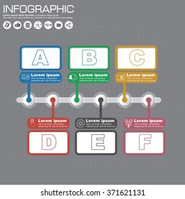 Timeline infographics design template, process diagram, vector eps10 illustration