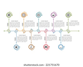 Timeline infographics design template, vector eps10 illustration