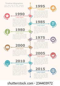 Timeline infographics design template, vector eps10 illustration