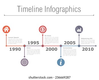 Timeline infographics design template, vector eps10 illustration