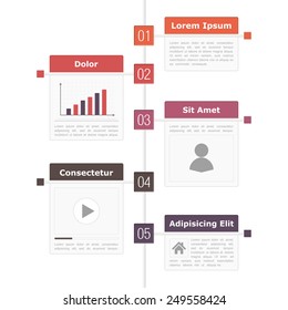 Timeline infographics design template, vector eps10 illustration