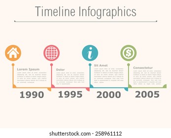 Timeline infographics design template, vector eps10 illustration