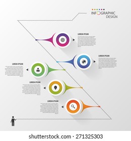 Timeline infographics design template. Vector