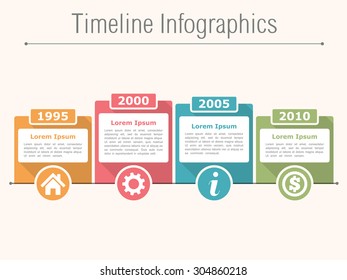 Timeline infographics design template, vector eps10 illustration