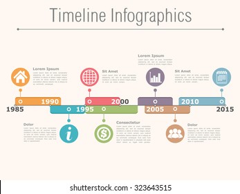 Timeline infographics design template, vector eps10 illustration