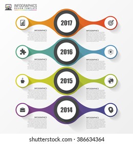 Timeline infographics design template. Vector illustration
