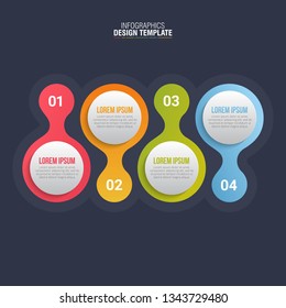 Timeline infographics design vector for business data visualization. Abstract elements of graph, diagram with steps and process. vector illustration