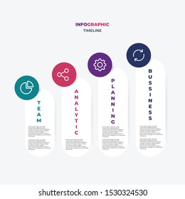 Timeline infographics design vector elements and marketing icons can be used for workflow layout, diagram, annual report, web design. easy to editable. EPS 10