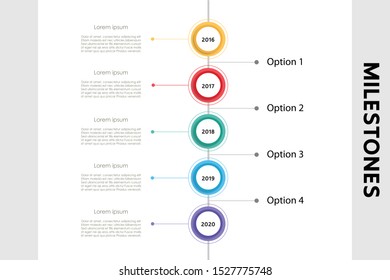 Timeline infographics design. Vector illustration