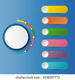 Timeline infographics design vector and marketing icons can be used for workflow layout, diagram, annual report, web design. Business concept with 6 options, steps or processes.