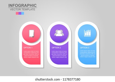 Timeline infographics design vector and marketing icons can be used for workflow layout, diagram, annual report, web design. Business concept with 3 options, steps or processes.