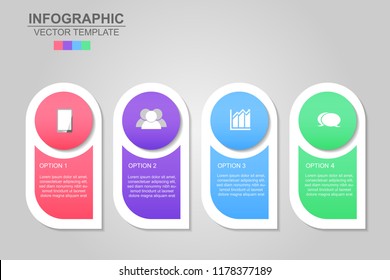 Timeline infographics design vector and marketing icons can be used for workflow layout, diagram, annual report, web design. Business concept with 4 options, steps or processes.