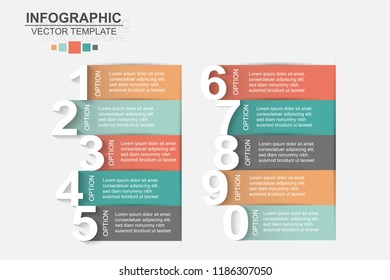 Timeline Infographics Design Vector And Marketing Icons Can Be Used For Workflow Layout, Diagram, Annual Report, Web Design. Business Concept With 10 Options, Steps Or Processes.