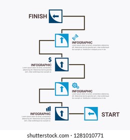 Timeline Infographics design vector and marketing icons can be used for workflow layout, diagram, annual report, web design, steps or processes. - Vector