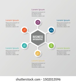 Timeline infographics design vector and marketing icons can be used for workflow layout, diagram, annual report, web design. Business concept with 6 options, steps or processes.