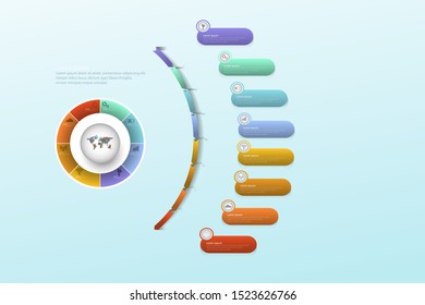 Timeline infographics design vector and marketing icons can be used for workflow layout, diagram, annual report, web design. Business concept with 8 options, steps or processes.