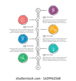 Timeline infographics design vector and marketing icons, diagram, annual report, web design. Business concept with options, steps or processes.