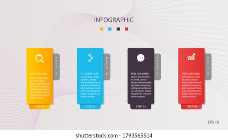 Timeline infographics design vector and marketing icons can be used for workflow layout, diagram, annual report, web design. Business concept with 4 options, steps or processes.