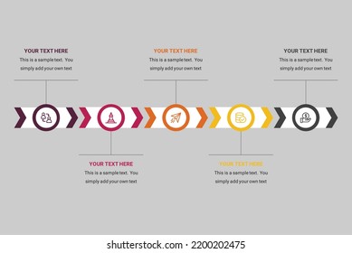 Timeline infographics design vector and marketing icons, Business concept with 5