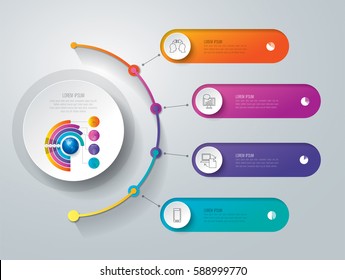 Timeline infographics design vector and marketing icons can be used for workflow layout, diagram, annual report, web design. Business concept with 4 options, steps or processes.