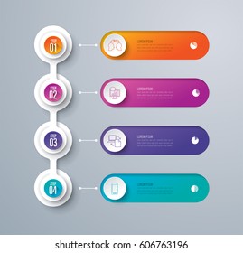 Timeline infographics design vector and marketing icons can be used for workflow layout, diagram, annual report, web design. Business concept with 4 options, steps or processes.