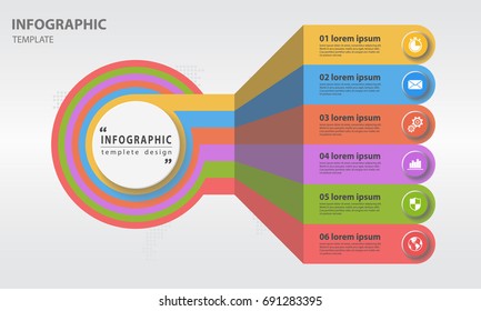 Timeline infographics design vector and marketing icons can be used for workflow layout, diagram, annual report, web design. Business concept with 6 options.