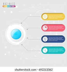Timeline infographics design vector and marketing icons can be used for workflow layout, diagram, annual report, web design. Business concept with 4 options, steps or processes.