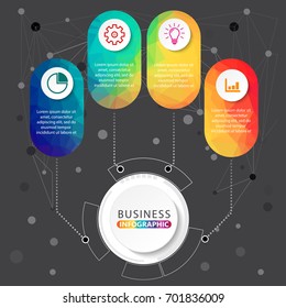 Timeline infographics design vector and marketing icons can be used for workflow layout, diagram, annual report, web design. Business concept with 4 options, steps or processes.
