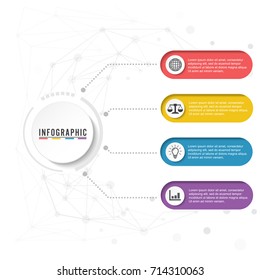 Timeline infographics design vector and marketing icons can be used for workflow layout, diagram, annual report, web design. Business concept with 4 options, steps or processes.