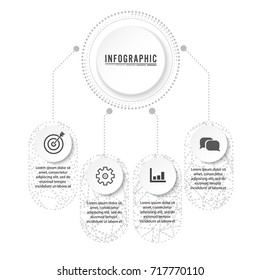Timeline infographics design vector and marketing icons can be used for workflow layout, diagram, annual report, web design. Business concept with 4 options, steps or processes.