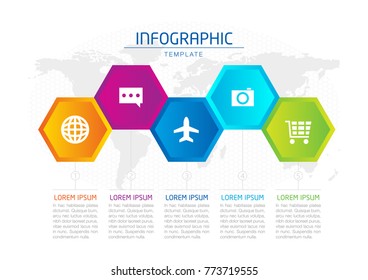 Timeline infographics design vector and marketing icons can be used for workflow layout, diagram, annual report, web design. Business concept with 5 options, steps or processes.