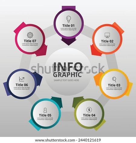 Timeline infographics design vector and marketing icons can be used for workflow layout, diagram, annual report, web design. Business concept with 7 options, steps or processes.